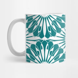 Teal Abstract Grapefruit Mug